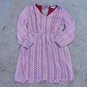 Collective Concepts Floral Gold Sheer Tie Back Dress Medium Boho Cottagecore